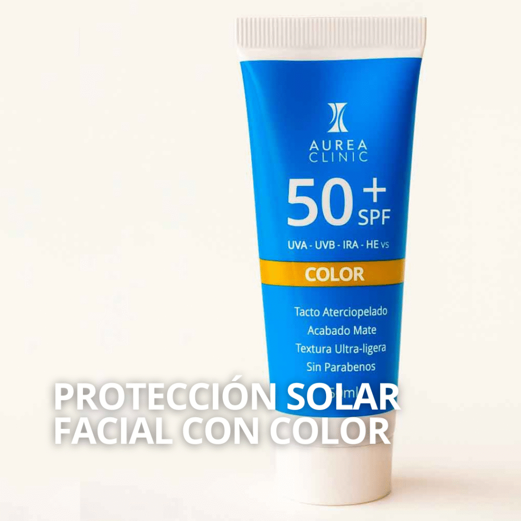 crema protección solar para la cara con color